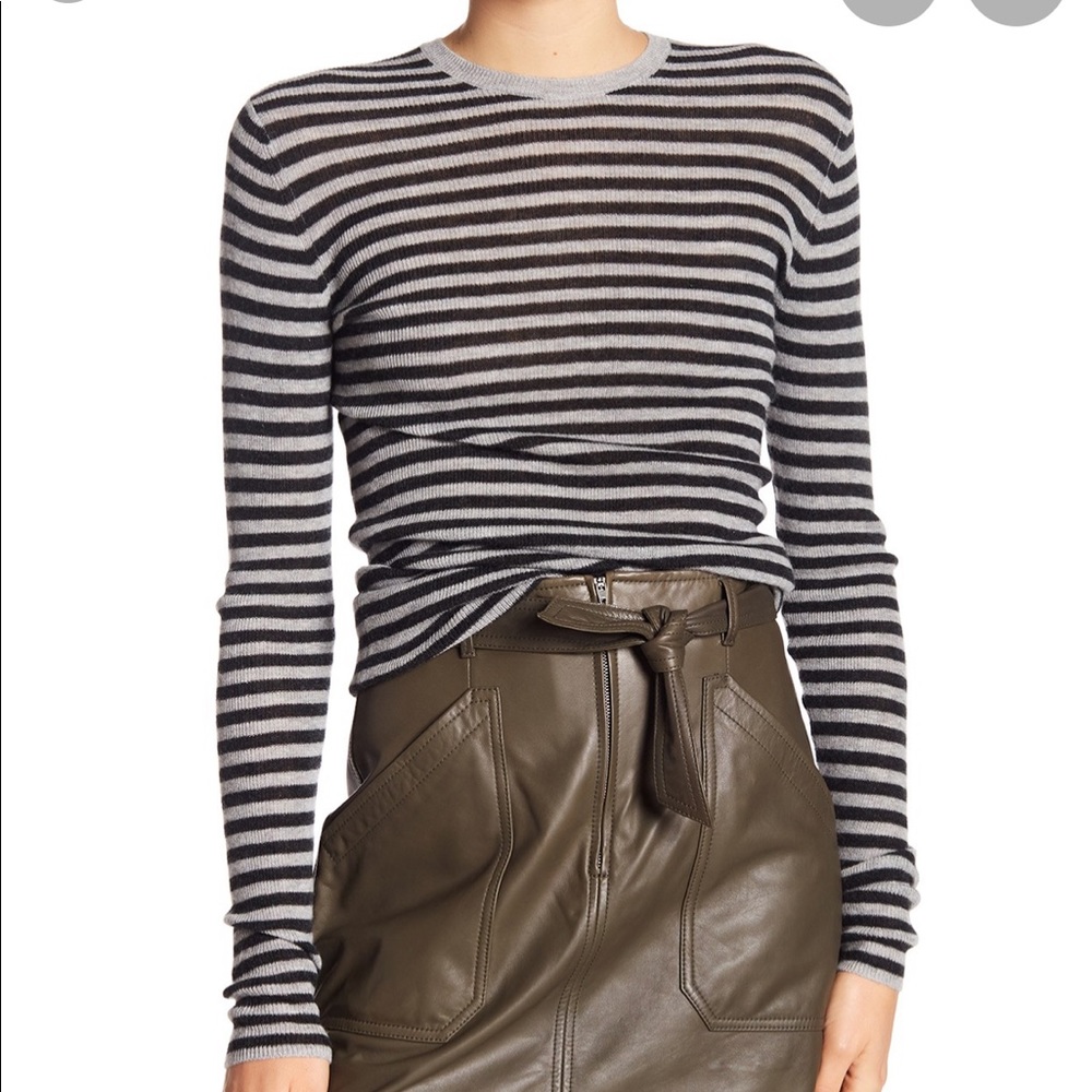 Vince 100% Cashmere Striped Sweater